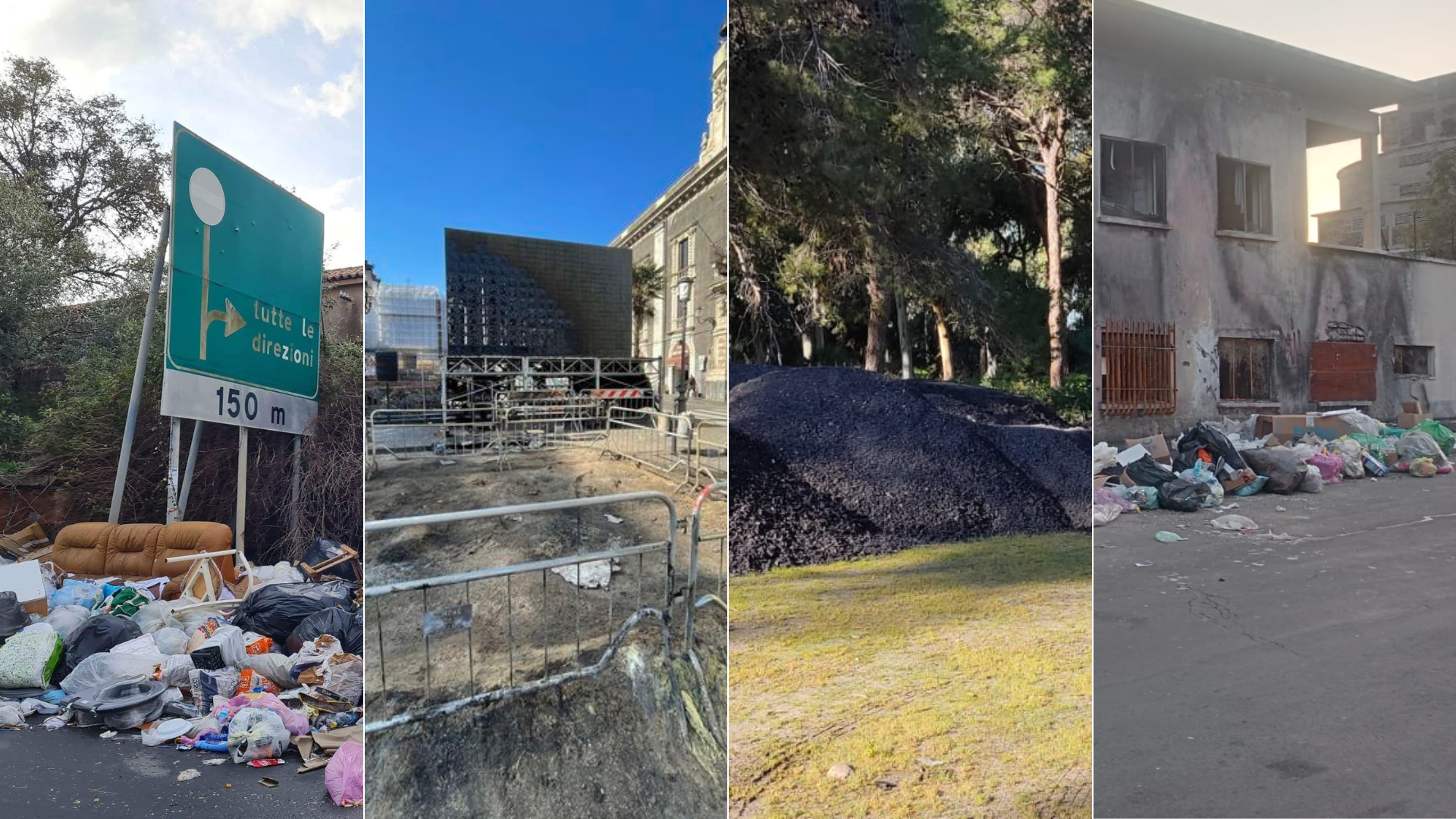 Discariche a cielo aperto, parchi pieni di rifiuti e quelle postazioni per i ceri<br>Città allo sbando: per il presidente Anastasi «le istituzioni vanno fatte salve»