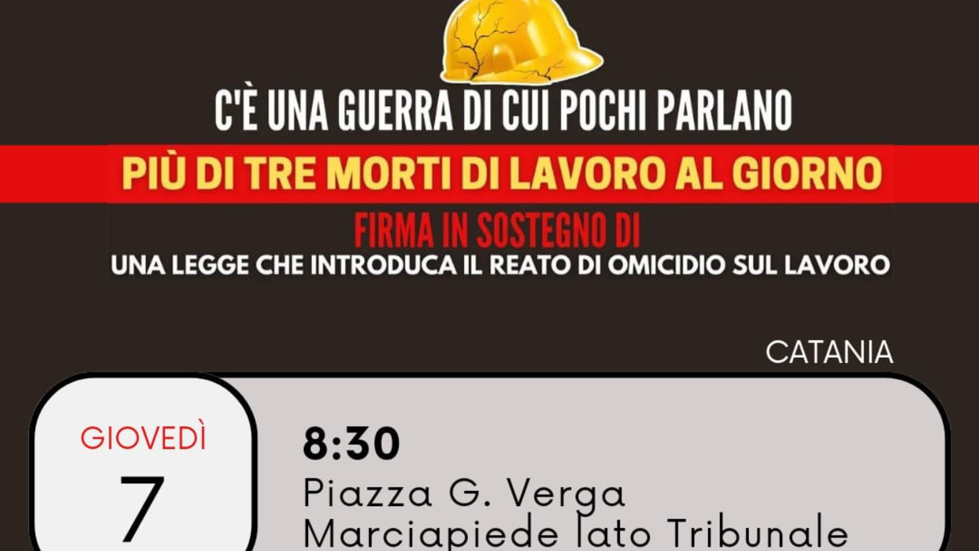 Morti sul lavoro, la legge per introdurre il reato di omicidio e il salario minimo<br>Usb: «Basta alle politiche del profitto, più sicurezza e stipendi a dieci euro l’ora»
