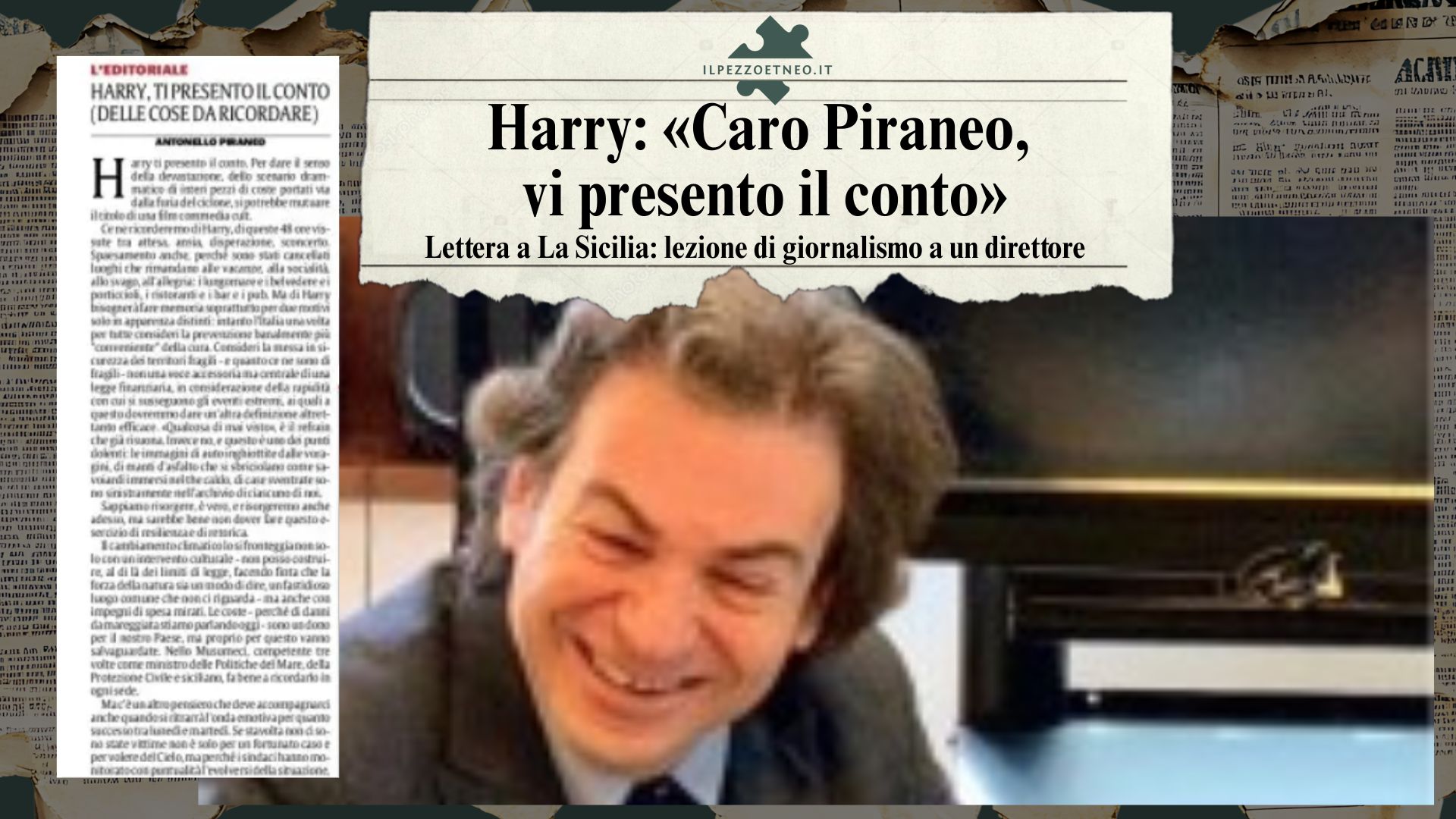 Lettera a La Sicilia: «Caro Piraneo, ti presento il conto». Lezione di giornalismo a un direttore